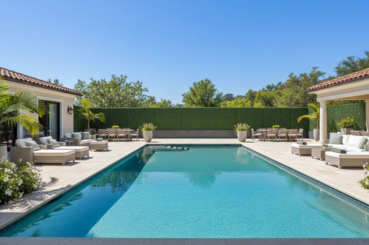 10 Backyard Privacy Ideas Using Artificial Hedge Walls