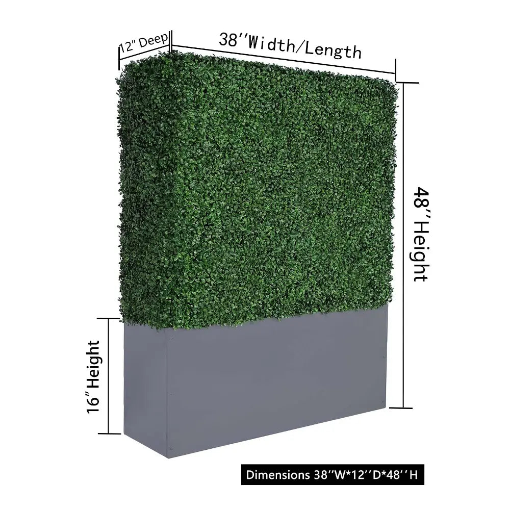 artificial boxwood hedge wall for outdoor privacy