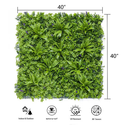 3D artificial hedge privacy wall panel for patio