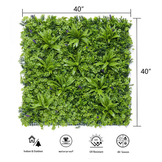 3D artificial hedge privacy wall panel for patio