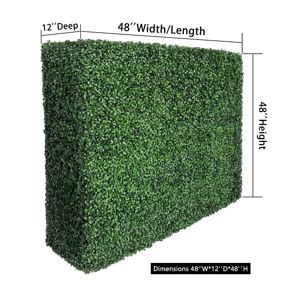 Artificial Hedge Wall Without Planter