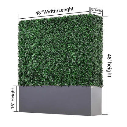 artificial boxwood hedge wall for outdoor privacy