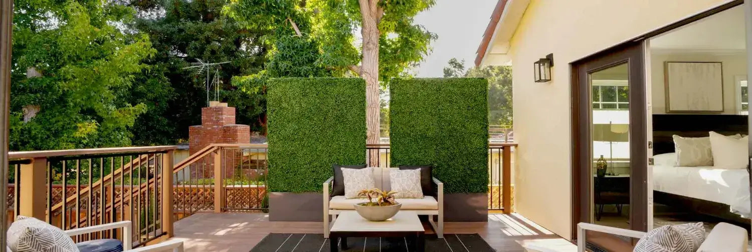 fake hedge walls