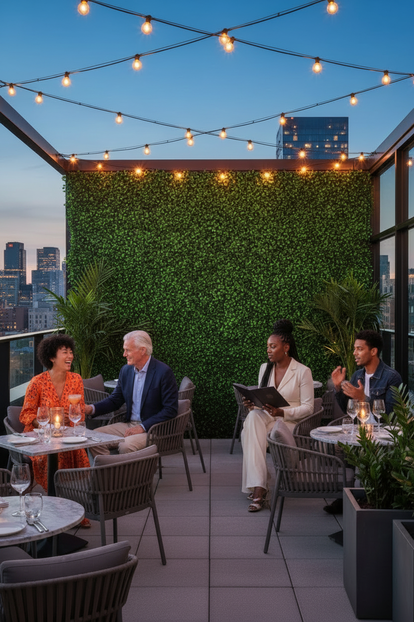 Rooftop Scene - Diverse People Revised